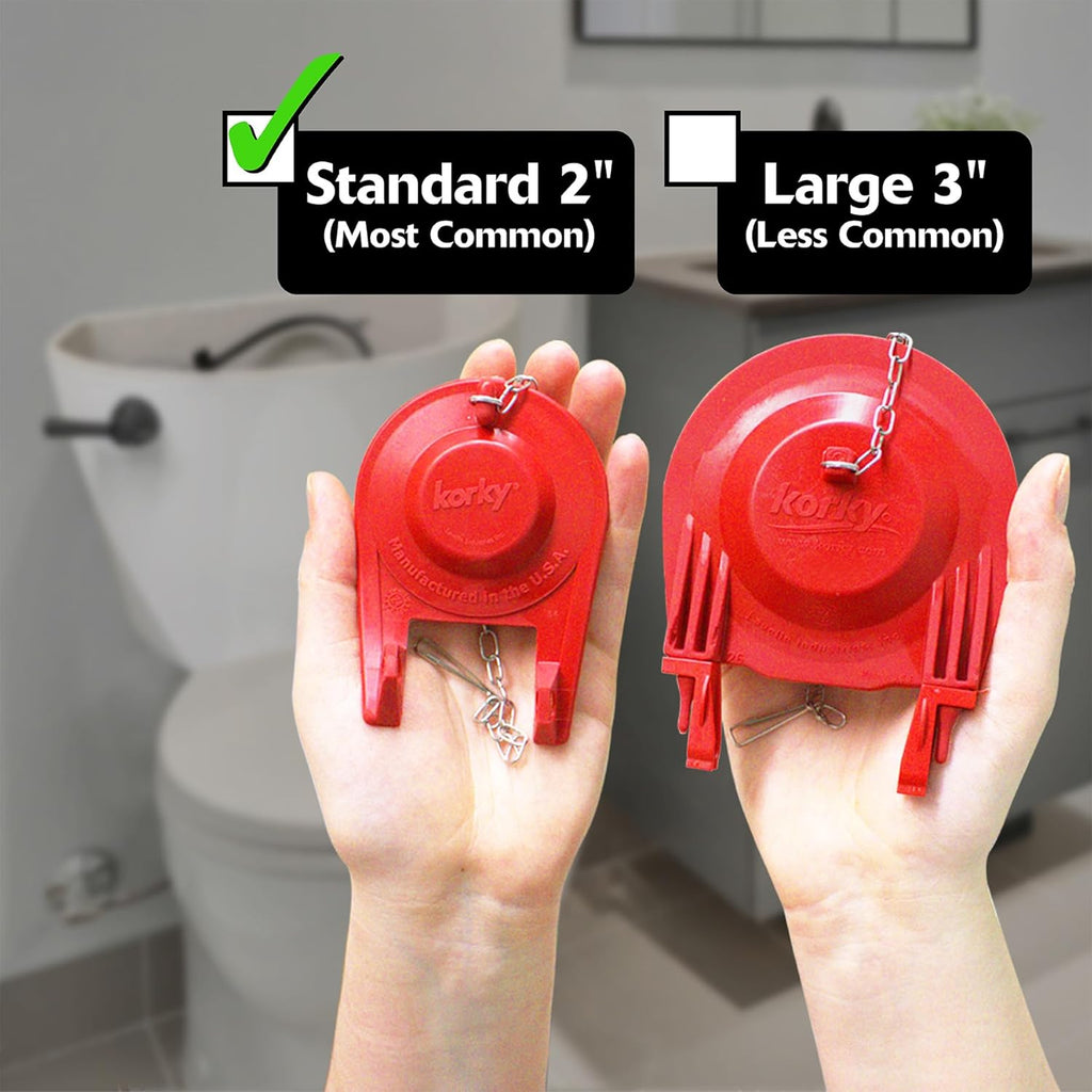 Korky Ultra Standard 2-Inch Universal Toilet Flapper - Long Lasting Rubber