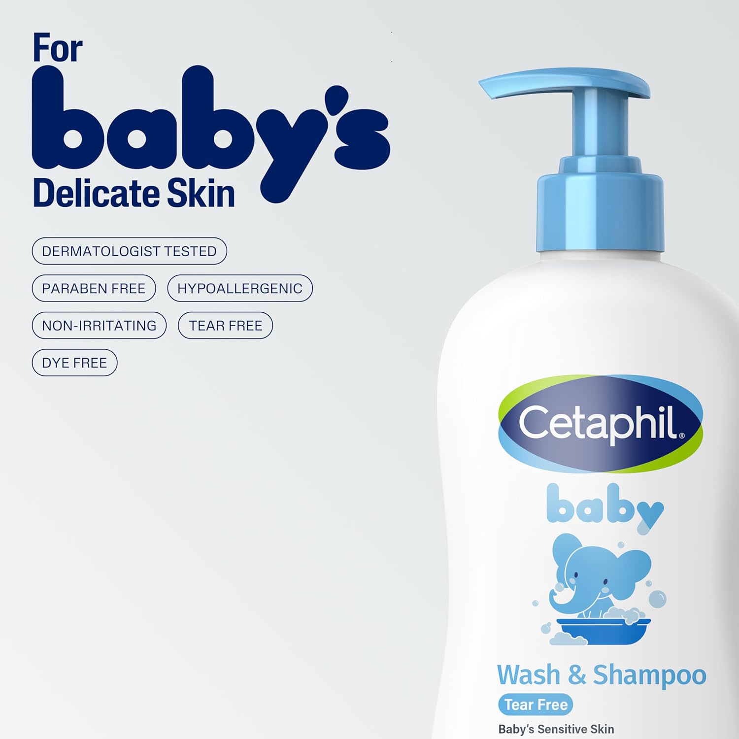 Cetaphil Baby Shampoo and Body Wash with Organic Calendula, Tear Free