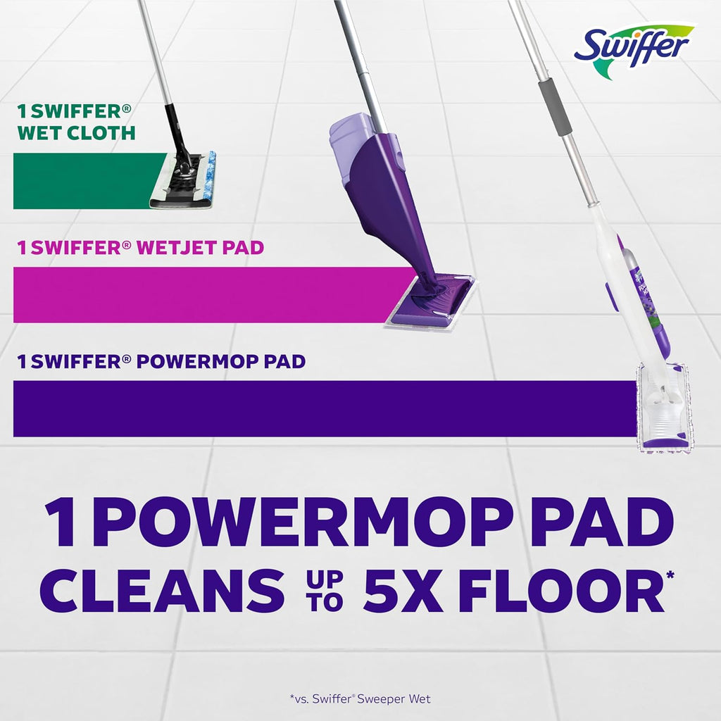 Swiffer PowerMop Multi-Surface Mop Kit for Floor Cleaning, Fresh Scent