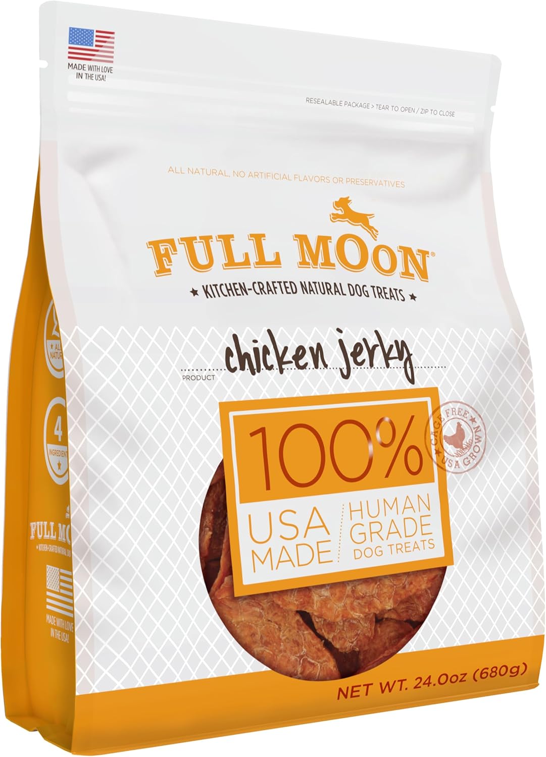 Full Moon Chicken Jerky Healthy All Natural Dog Treats Human Grade Made in