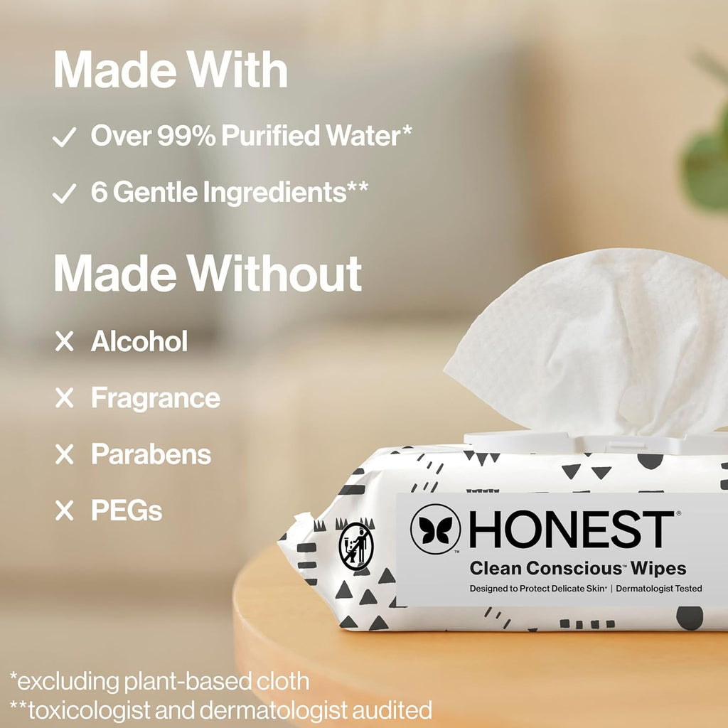 The Honest Company Baby Wipes for Sensitive Skin, Hypoallergenic