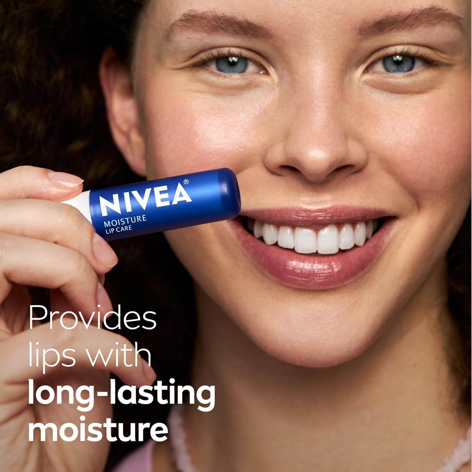 NIVEA Moisture Lip Care, Hydrating Lip Balm with Shea Butter, Nourishing Oils