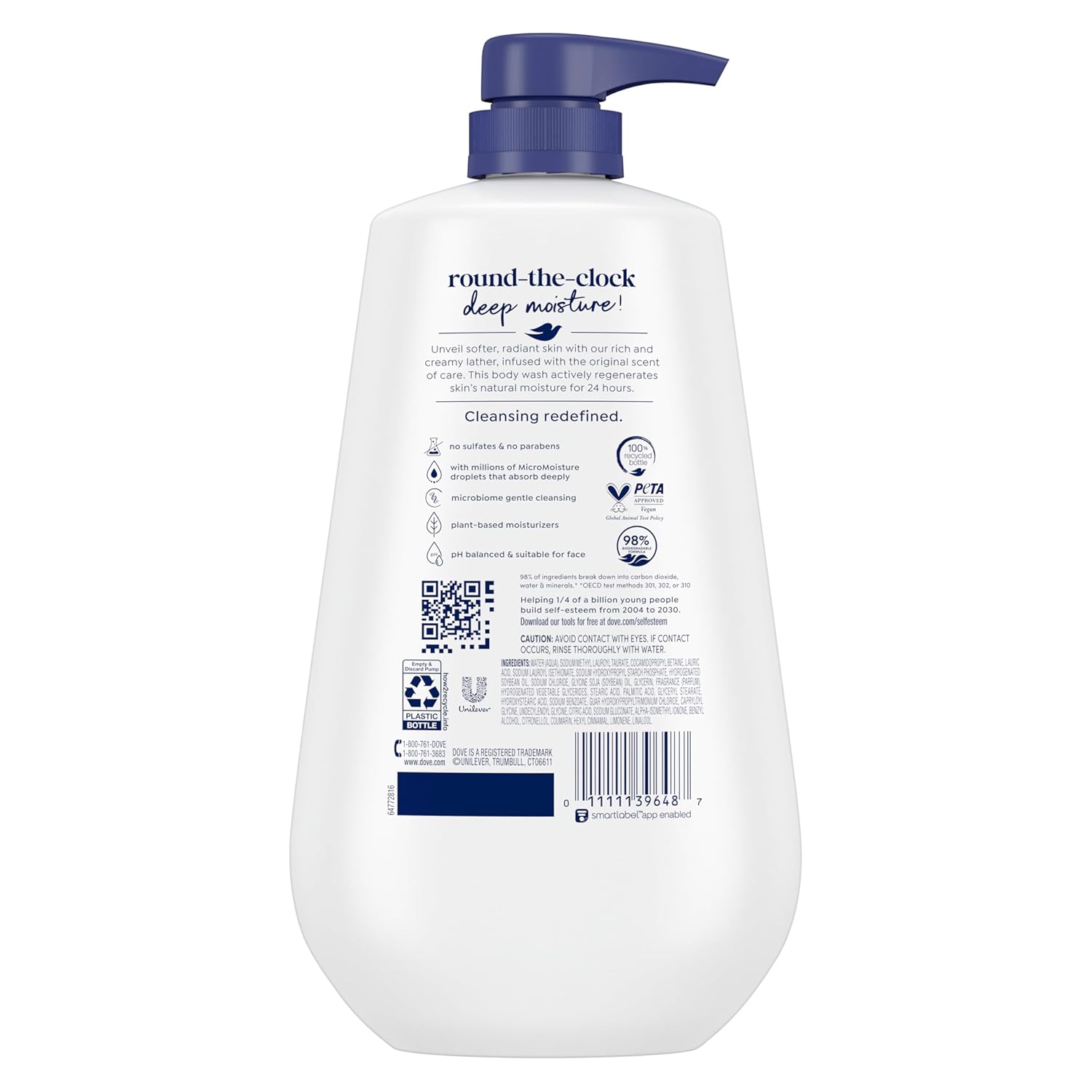 Dove Body Wash Deep Moisture for 24hr Lotion-Soft Skin Moisture Moisturizing