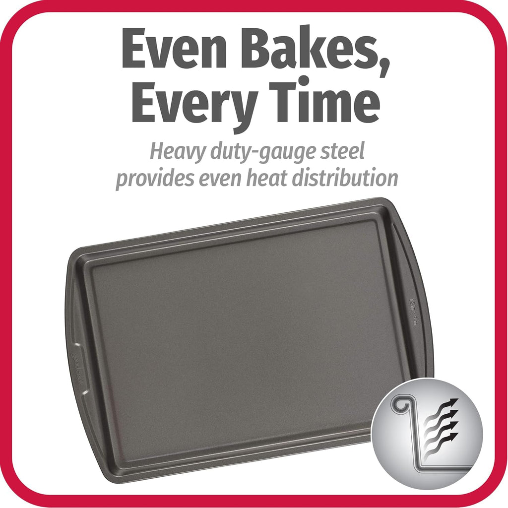 GoodCook Everyday Nonstick Carbon Steel 13‰۝ x 9‰۝ Baking Sheet Set, 3 Pack