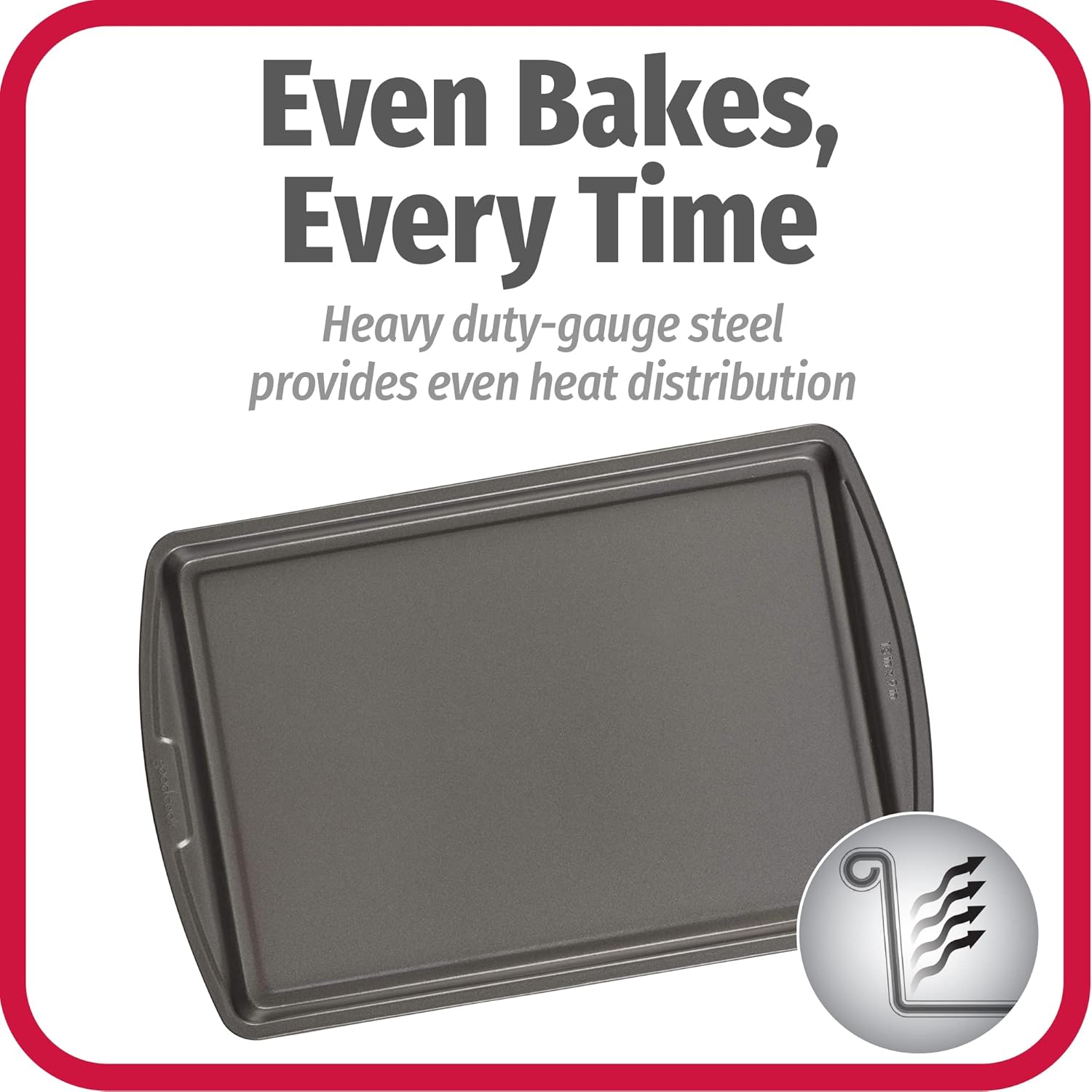 GoodCook Everyday Nonstick Carbon Steel 13‰۝ x 9‰۝ Baking Sheet Set, 3 Pack