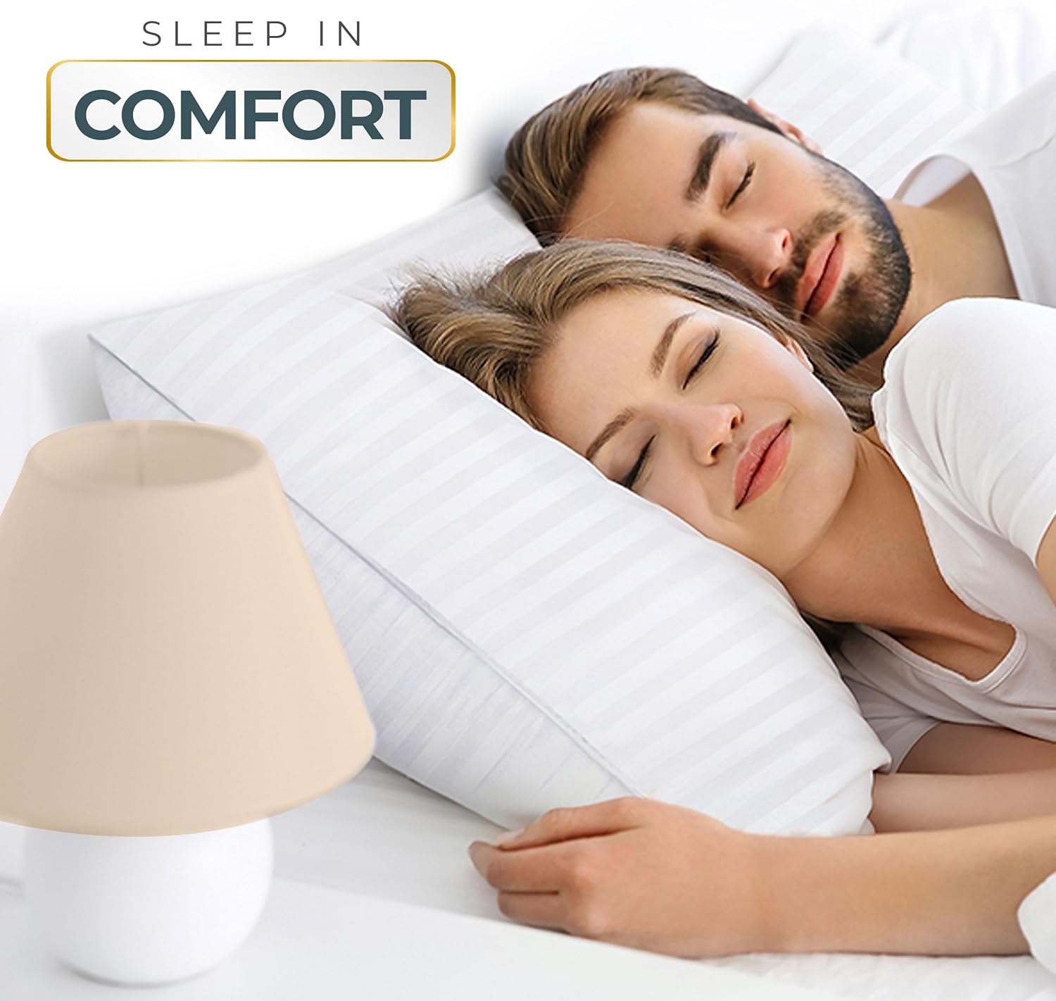 Utopia Bedding Bed Pillows for Sleeping Queen Size (White), Set of 2, Down