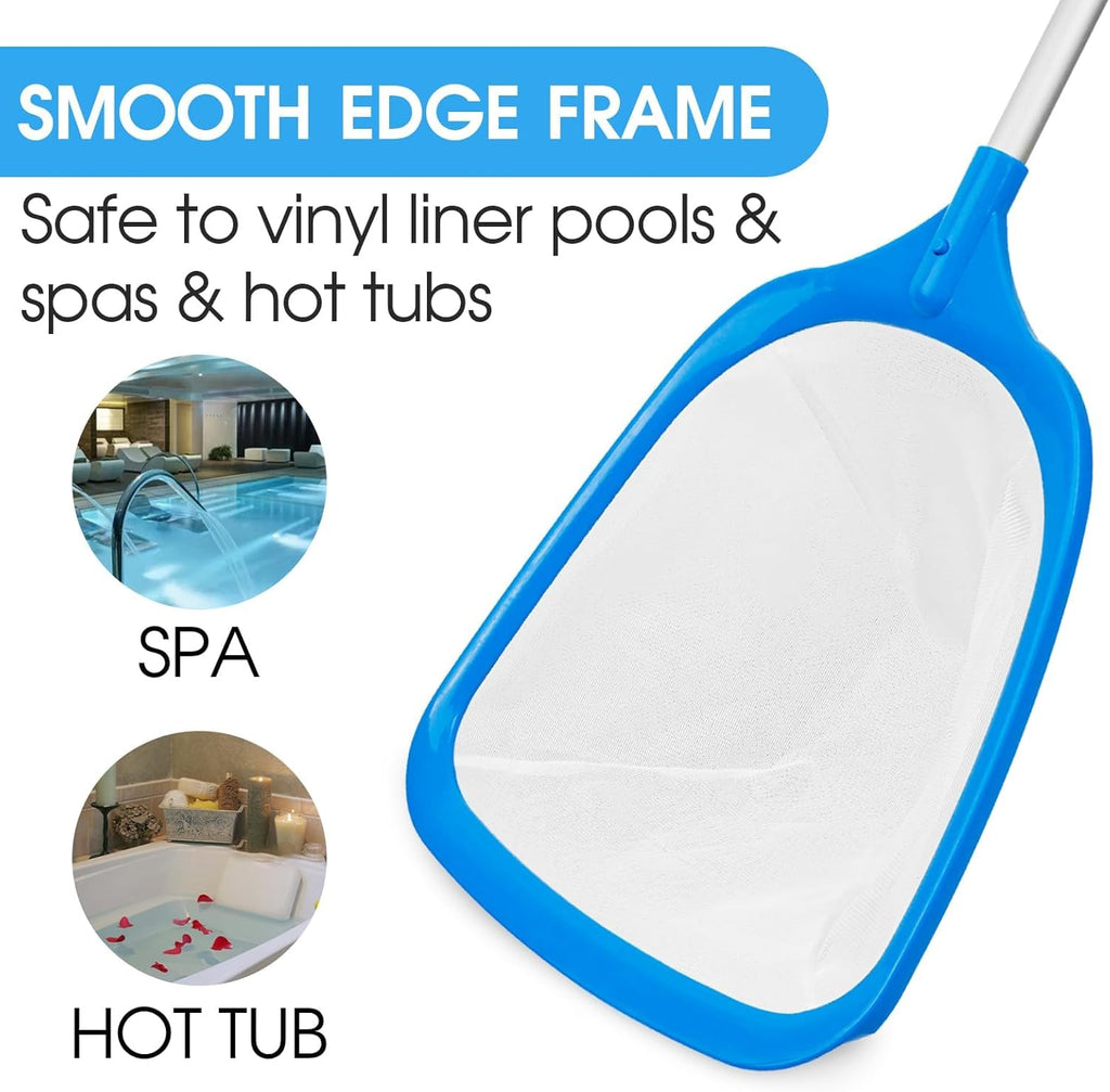 TidyMister Hot Tub Skimmer Spa Net with 12'' Aluminum Pole Ultra Fine Mesh