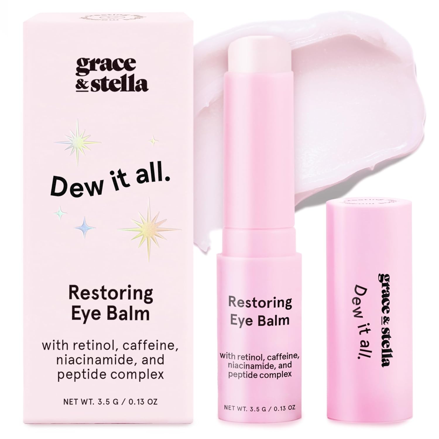 grace & stella Under Eye Brightener Balm Stick - Travel Size Toiletries