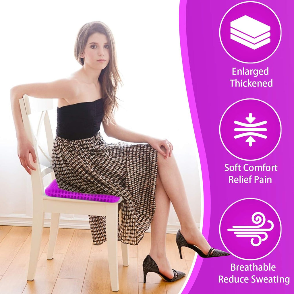 KYSMOTIC Gel Seat Cushion for Long Sitting (Large & Thick), Soft &