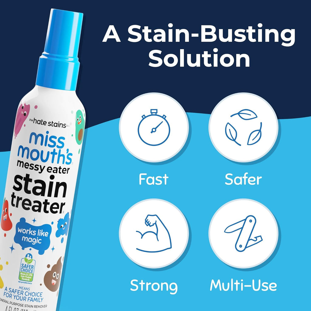 Miss Mouth's Messy Eater Stain Treater Spray - 4oz Stain Remover - Newborn &