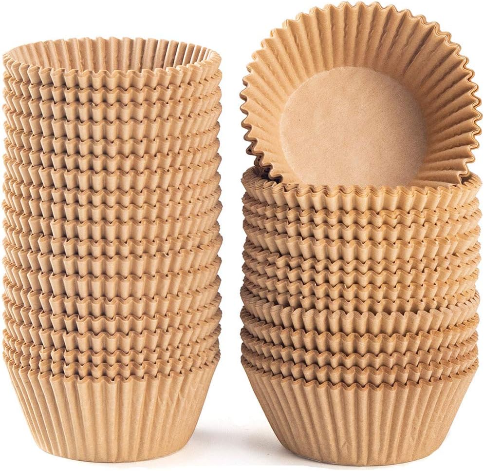 Caperci Standard Natural Cupcake Liners 500 Count, No Smell, Grease-Proof