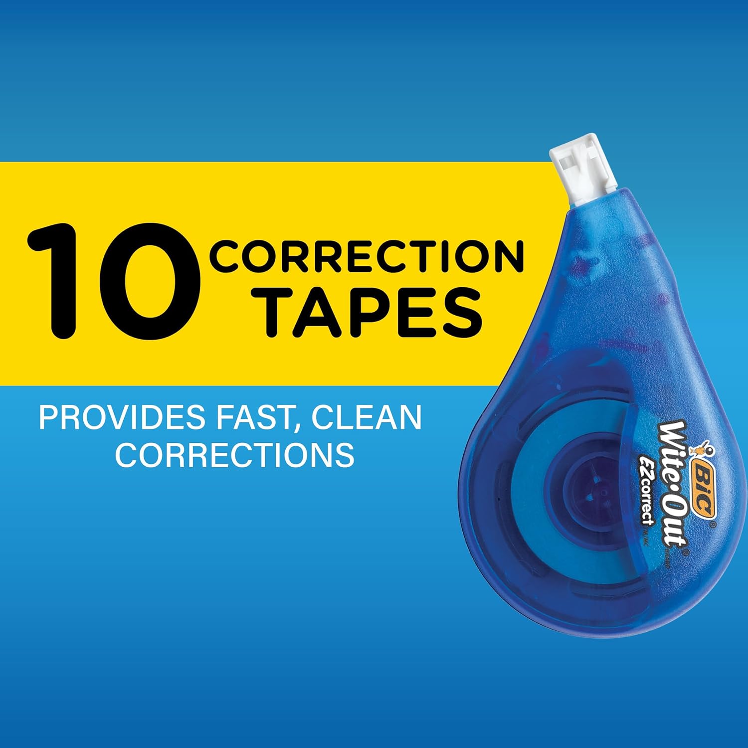 BIC Wite-Out EZ Correct Tear-Resistant Correction Tape with 39.3 ft of Tape