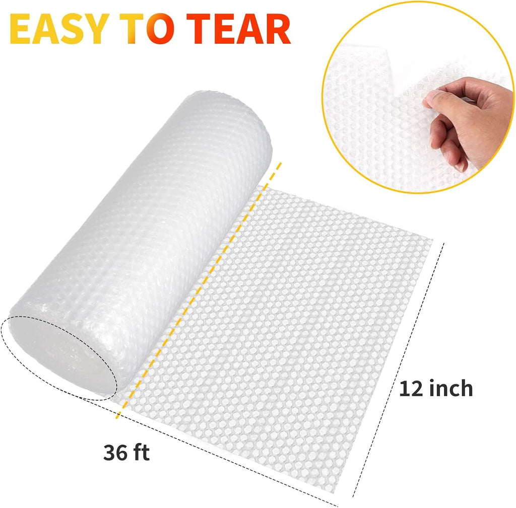 Bubble Cushioning Wrap 2 Pack 12 Inch x 72 ft Bubble Wrap for