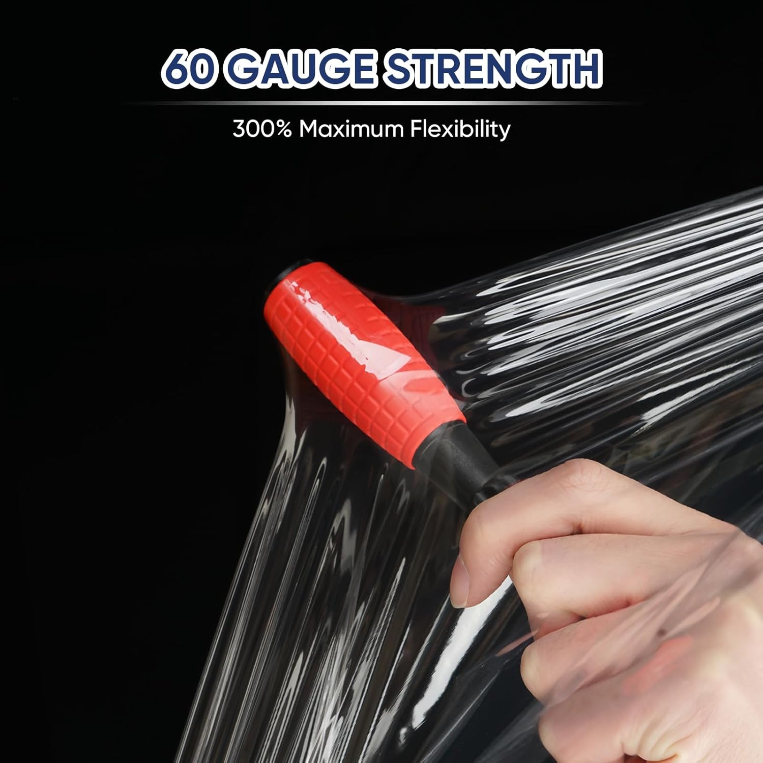 TICONN Stretch Wrap Stretch Film Roll, 1000ft Industrial Strength 15 inch