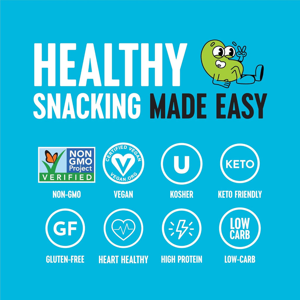 The Only Bean Crunchy Dry Roasted Edamame Snacks (Sea Salt), Healthy High