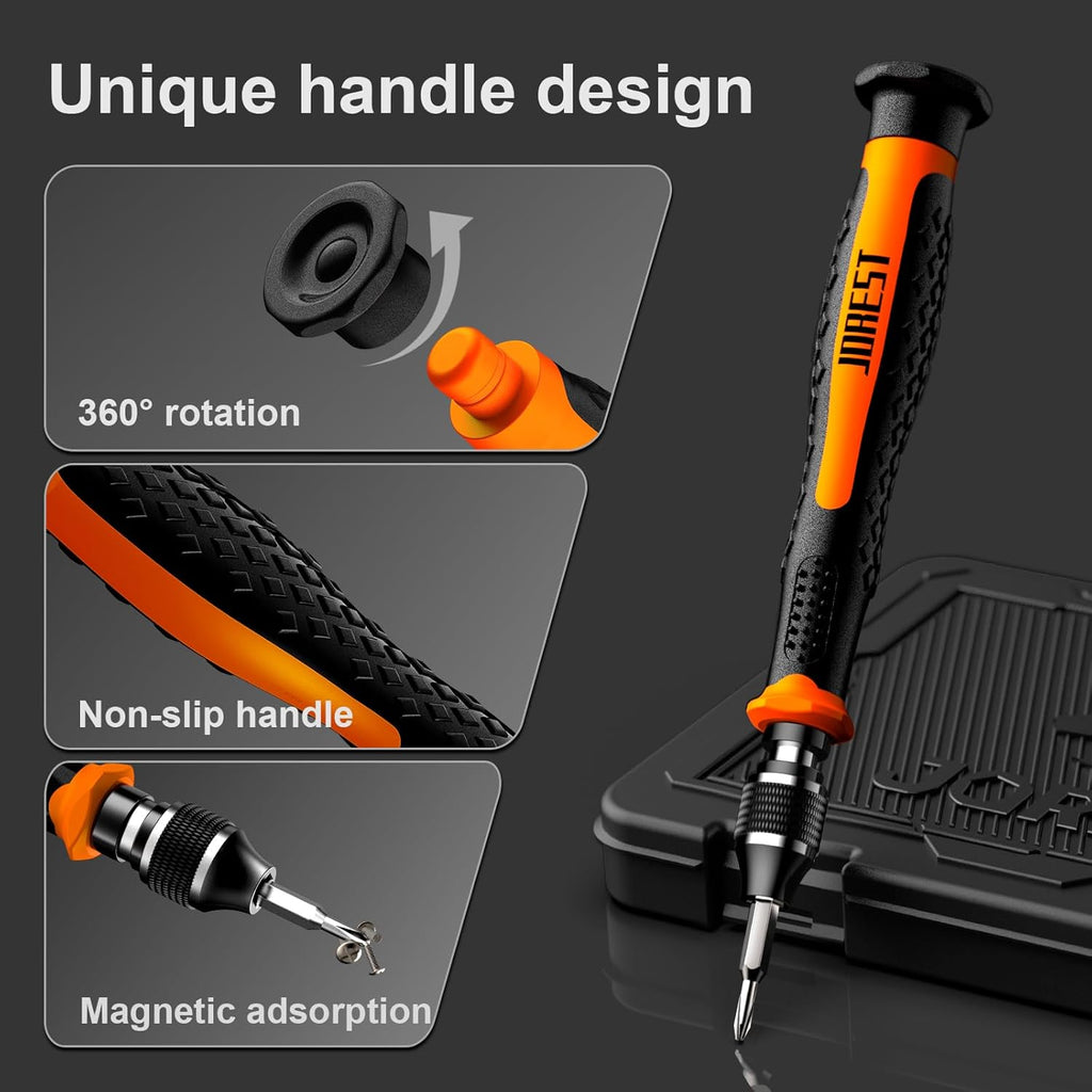 JOREST 40Pcs Small Precision Screwdriver Set with Torx Triwing Phillips, Mini