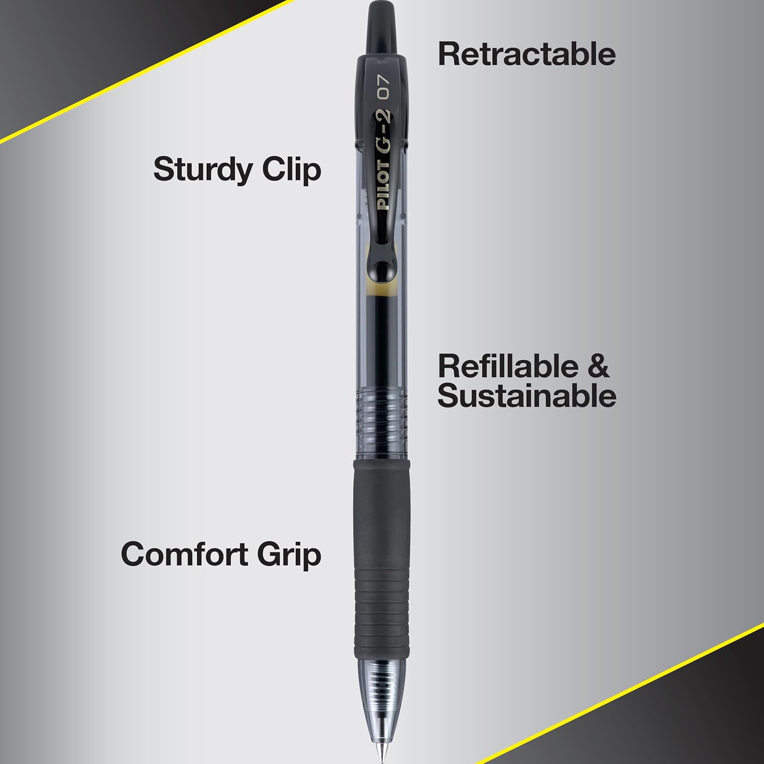 PILOT G2 Premium Refillable & Retractable Rolling Ball Gel Pens, Fine Point
