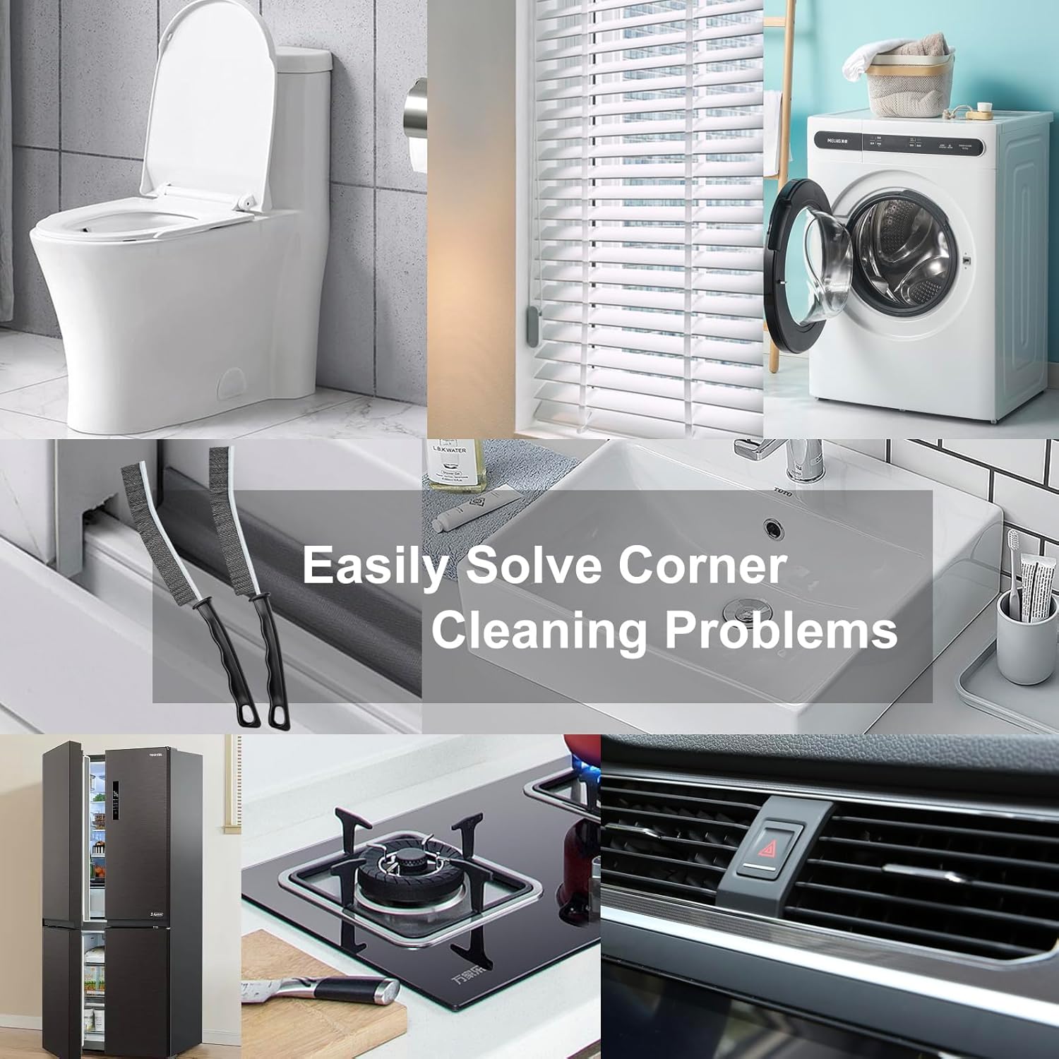 Crevice Cleaning Brush•?ÎHard-Bristled Grout Brush•?Î2026 New Multifunctional