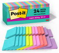 Post-it Super Sticky Notes, 24 Sticky Note Pads, 3 x 3 in., School Supplies
