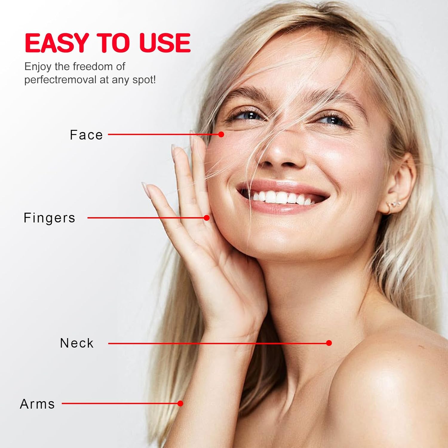 tuokiy Women Facial Hair Removal Device Battery Operated with 2 Replacement