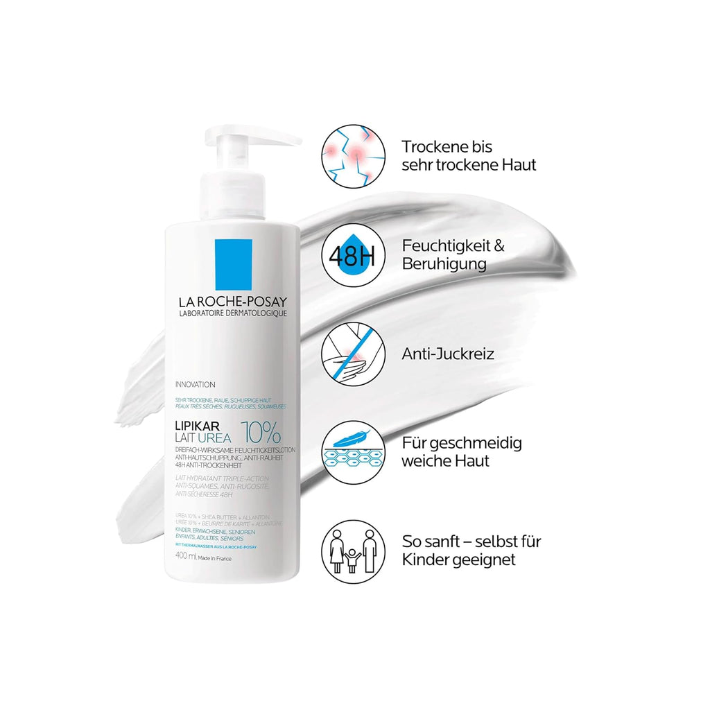 La Roche-Posay Lipikar Urea 10% Roughness Smoothing Lotion, Body Lotion For
