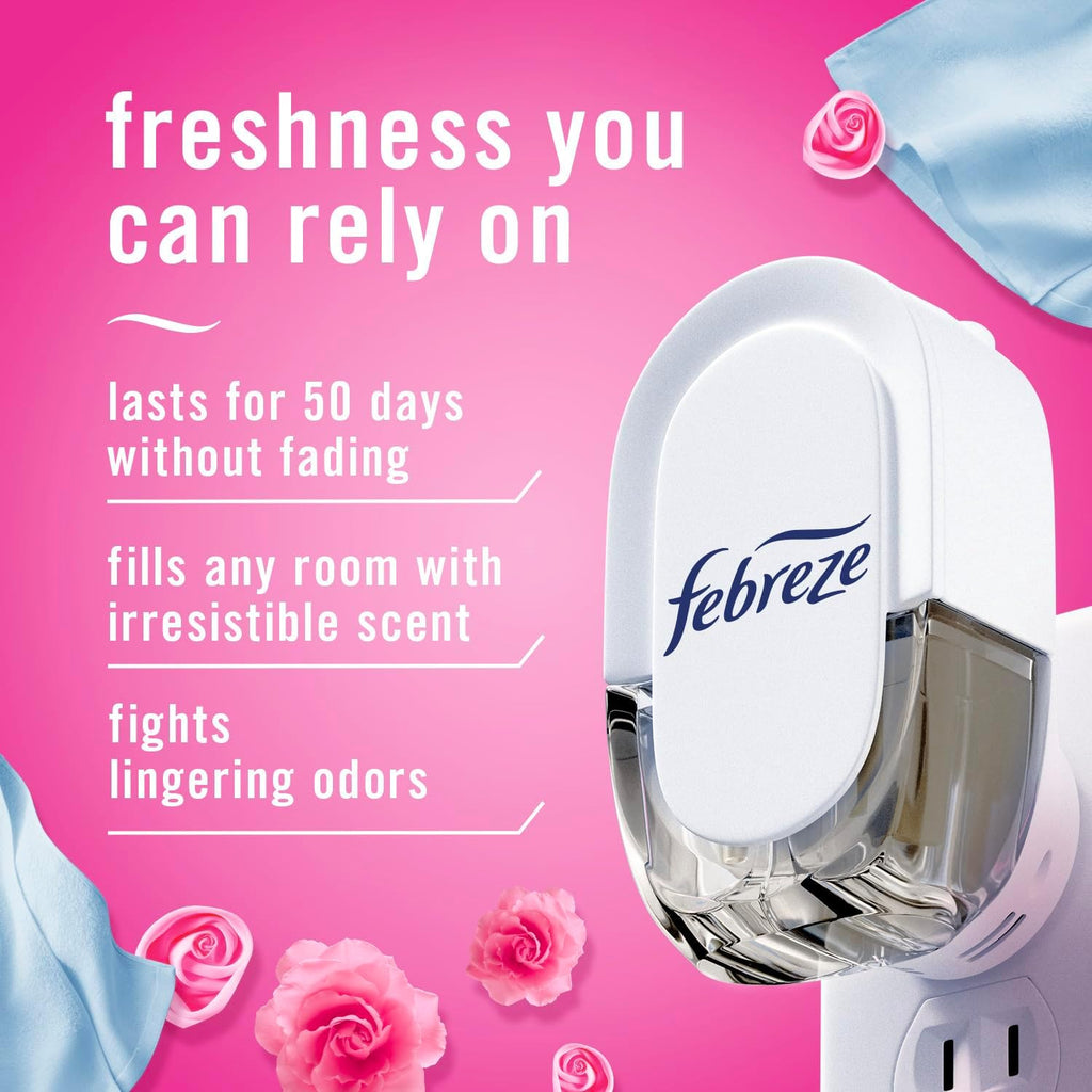 Febreze Plug-In Air Freshener, Odor-Fighting Scented Oil Starter Kit, Air