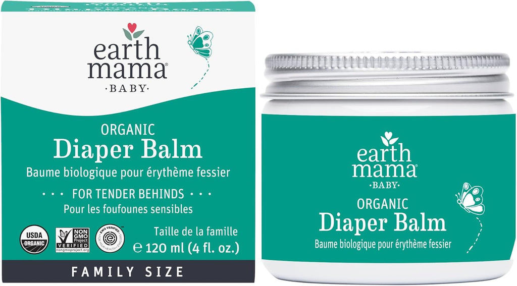 Earth Mama Organic Diaper Balm - 4 fl oz - Diaper Cream for Baby - Safe for