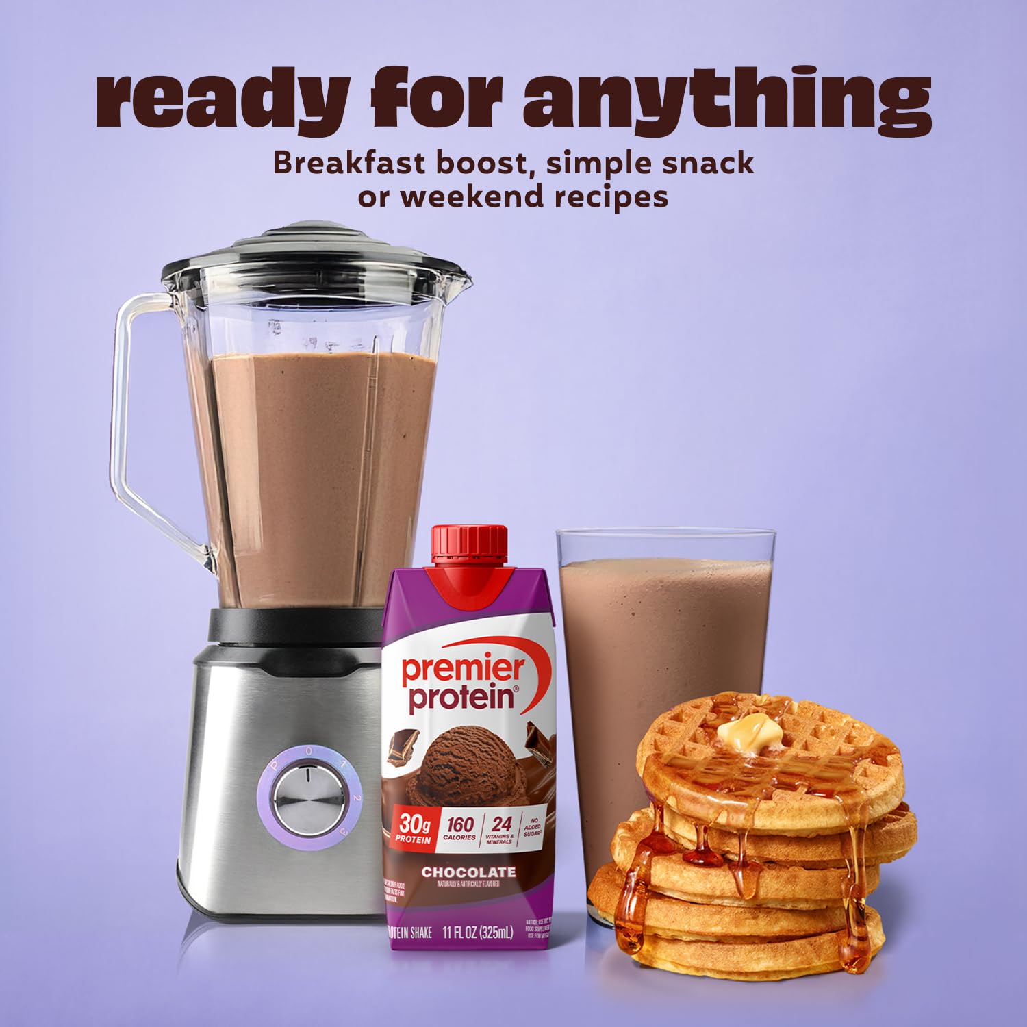 Premier Protein Shake, Chocolate, 30g Protein, No Added Sugar, 24 Vitamins &