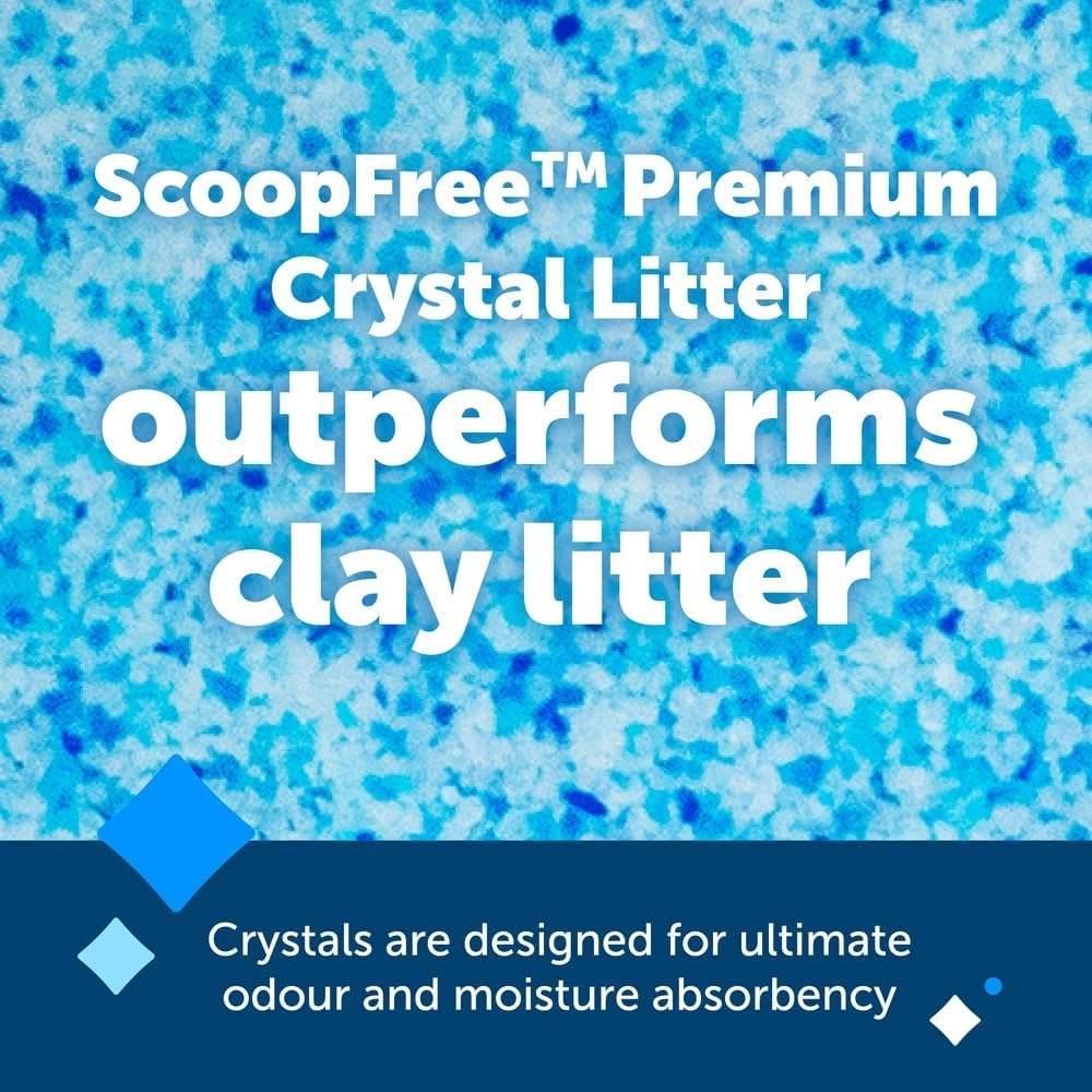 PetSafe ScoopFree Premium Crystal Cat Litter - Outperforms Clay Litter