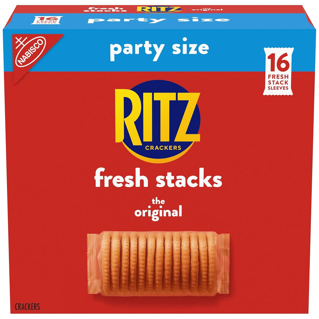 RITZ Fresh Stacks Original Crackers, Party Size, Travel Snacks, 23.7 oz (16