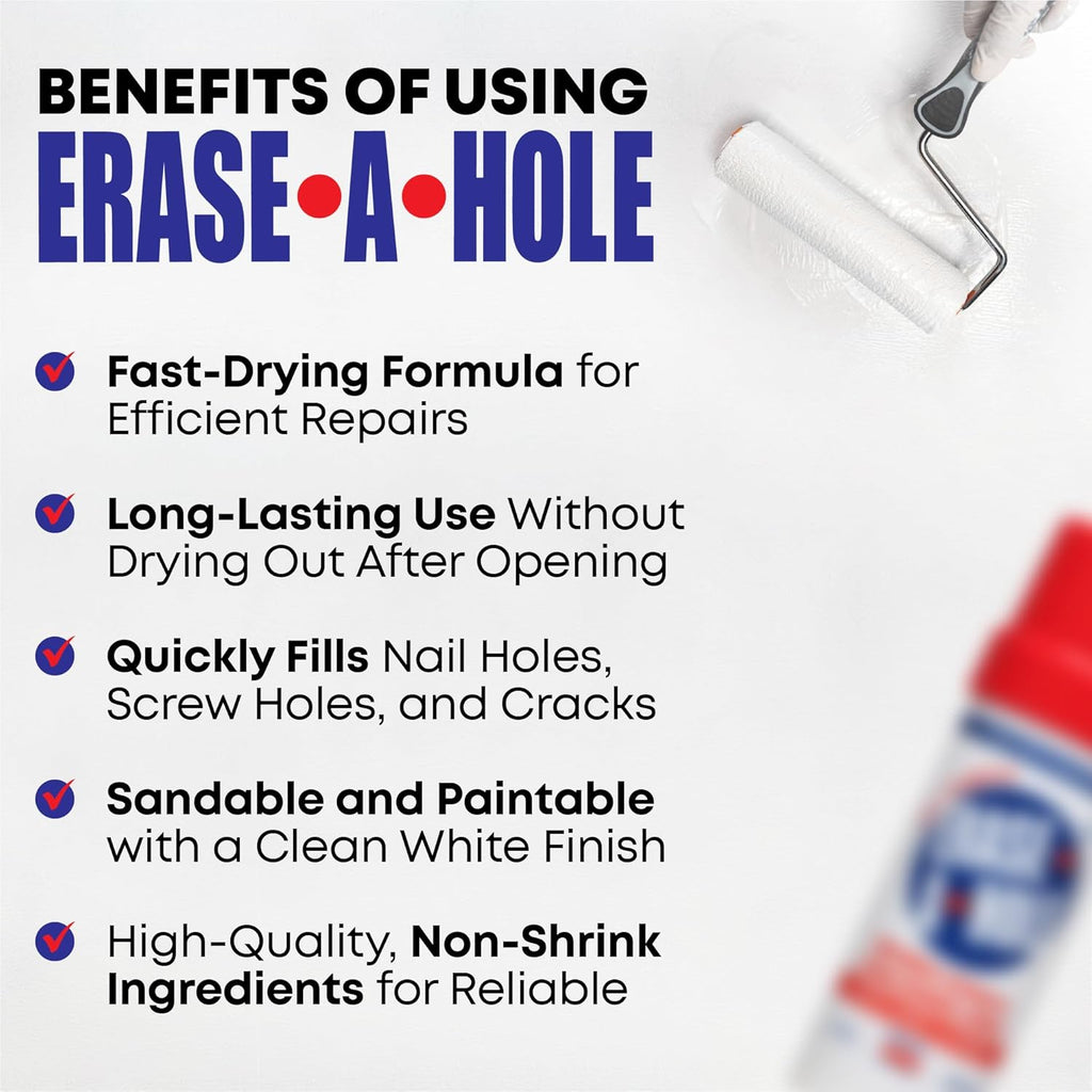 Erase-A-Hole Wall Repair Stick ‰ÛÒ Quick-Dry Nail & Screw Hole Filler for