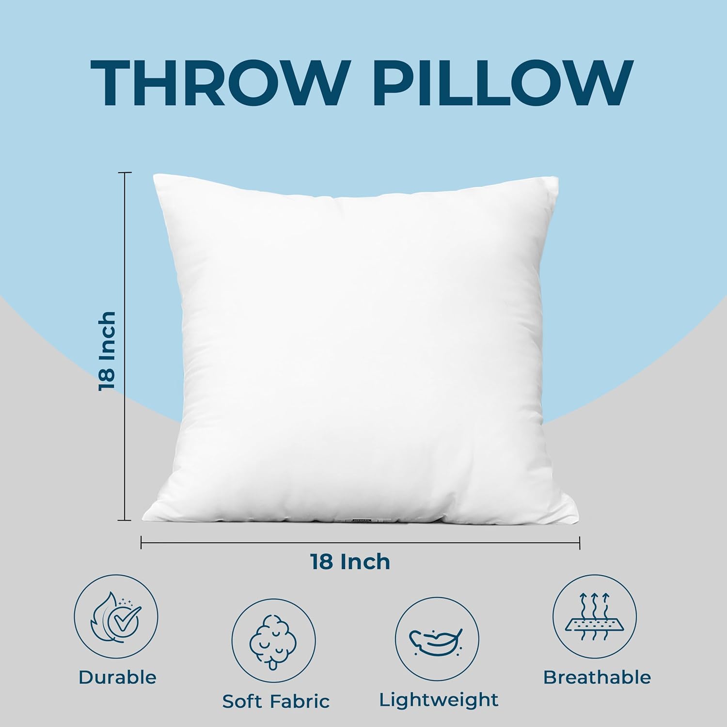 Utopia Bedding Throw Pillows (Set of 4, White) ‰ÛÒ 18 x 18 Inches Down