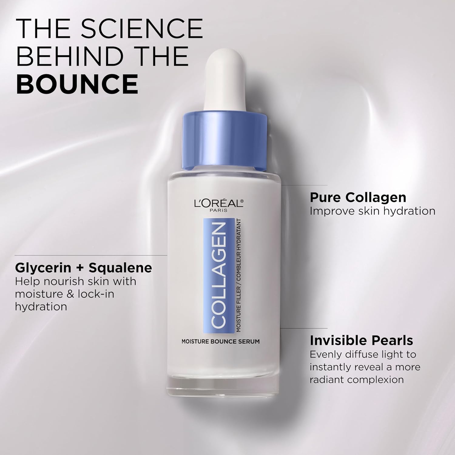 L'Oreal Paris Collagen Moisture Filler Moisture Bounce Face Serum, Glow Serum