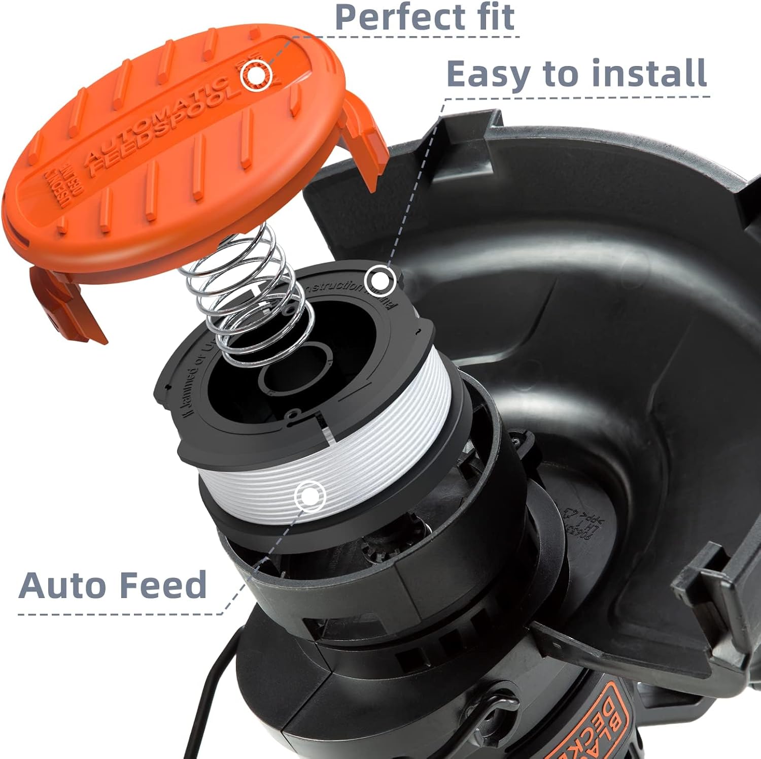 10 Pack Weed Eater String Compatible with Black+Decker, AF-100 0.065" Weed