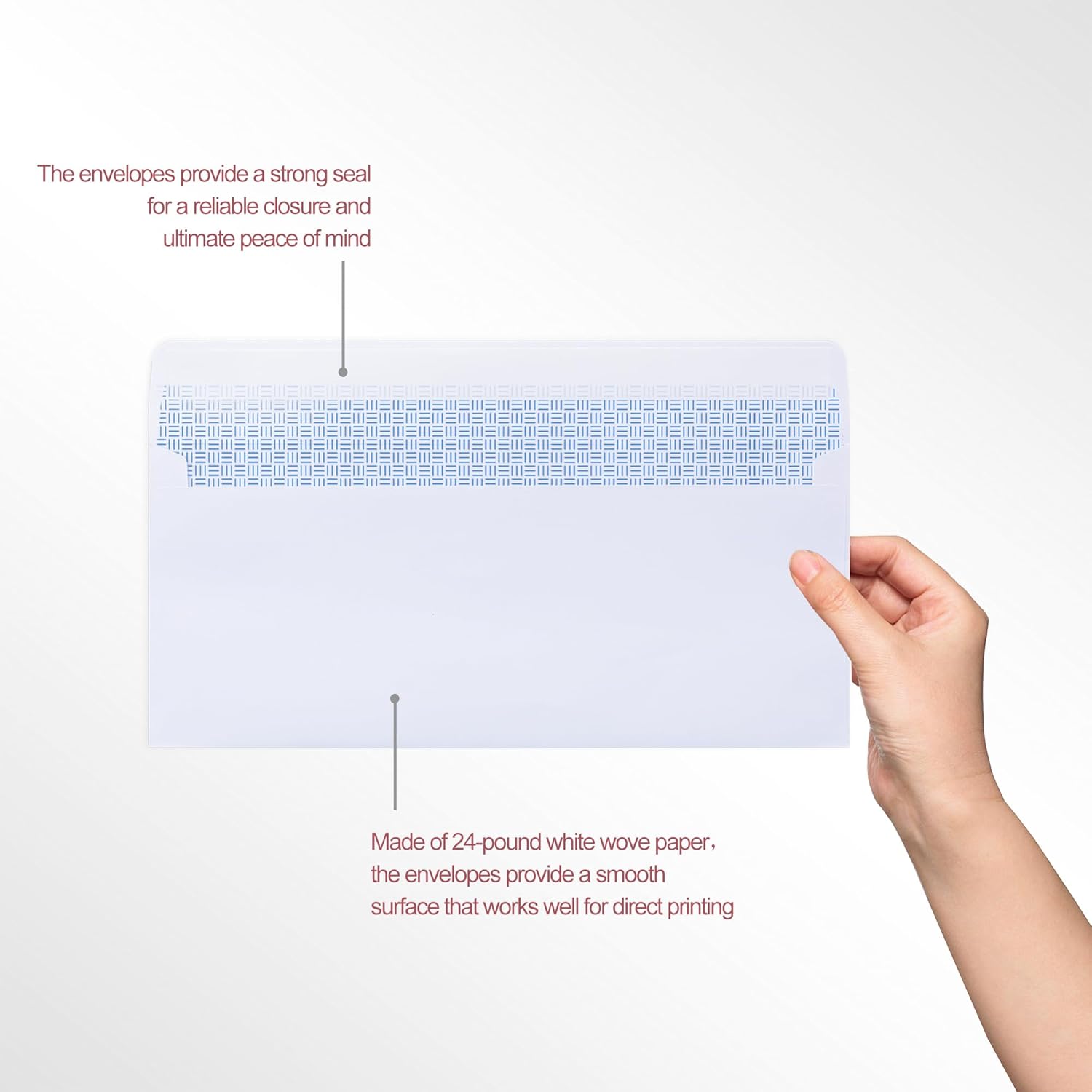 Zzrywuty #10 Letter Size Mailing Envelopes for Business, 60pcs Self Seal