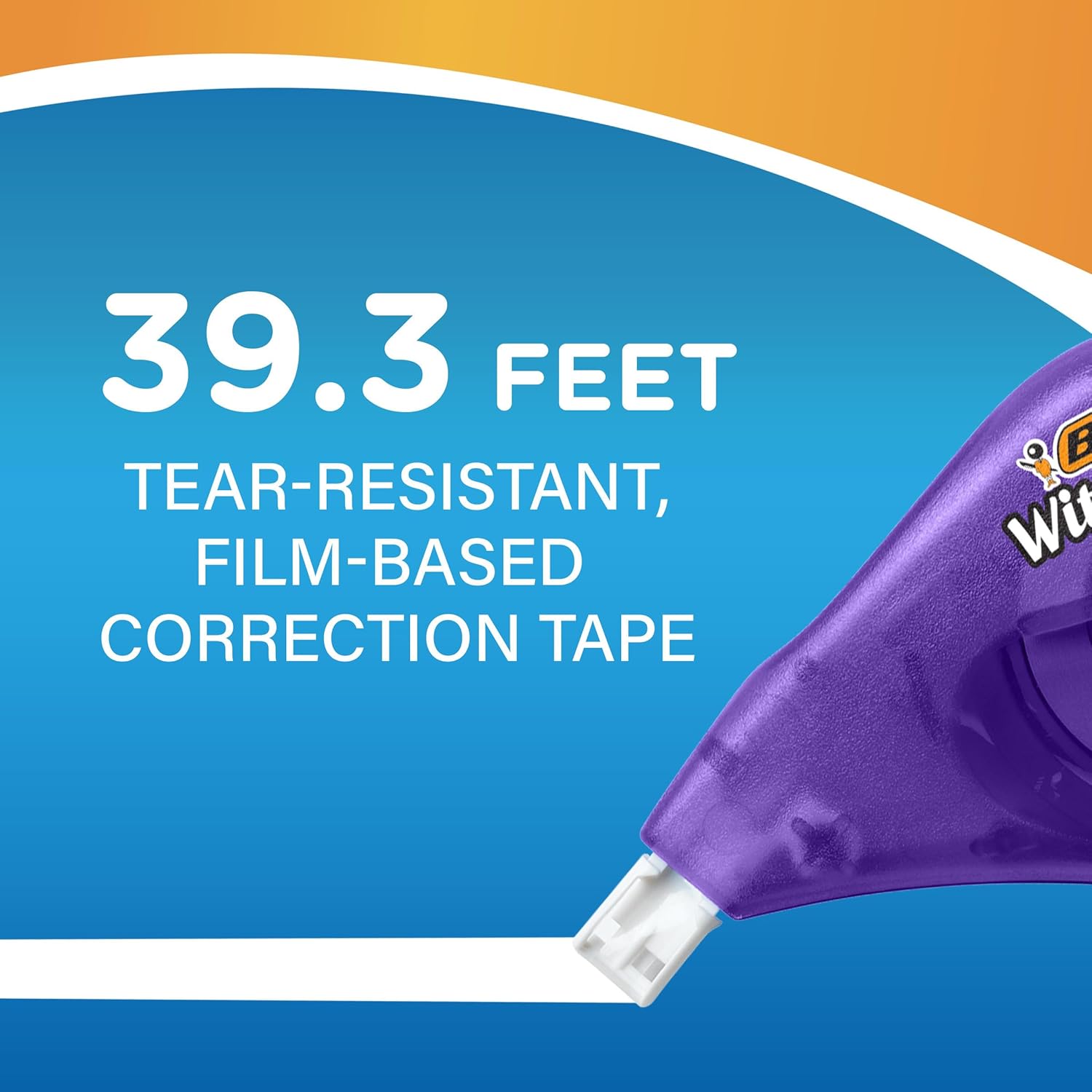 BIC Wite-Out EZ Correct Tear-Resistant Correction Tape with 39.3 ft of Tape