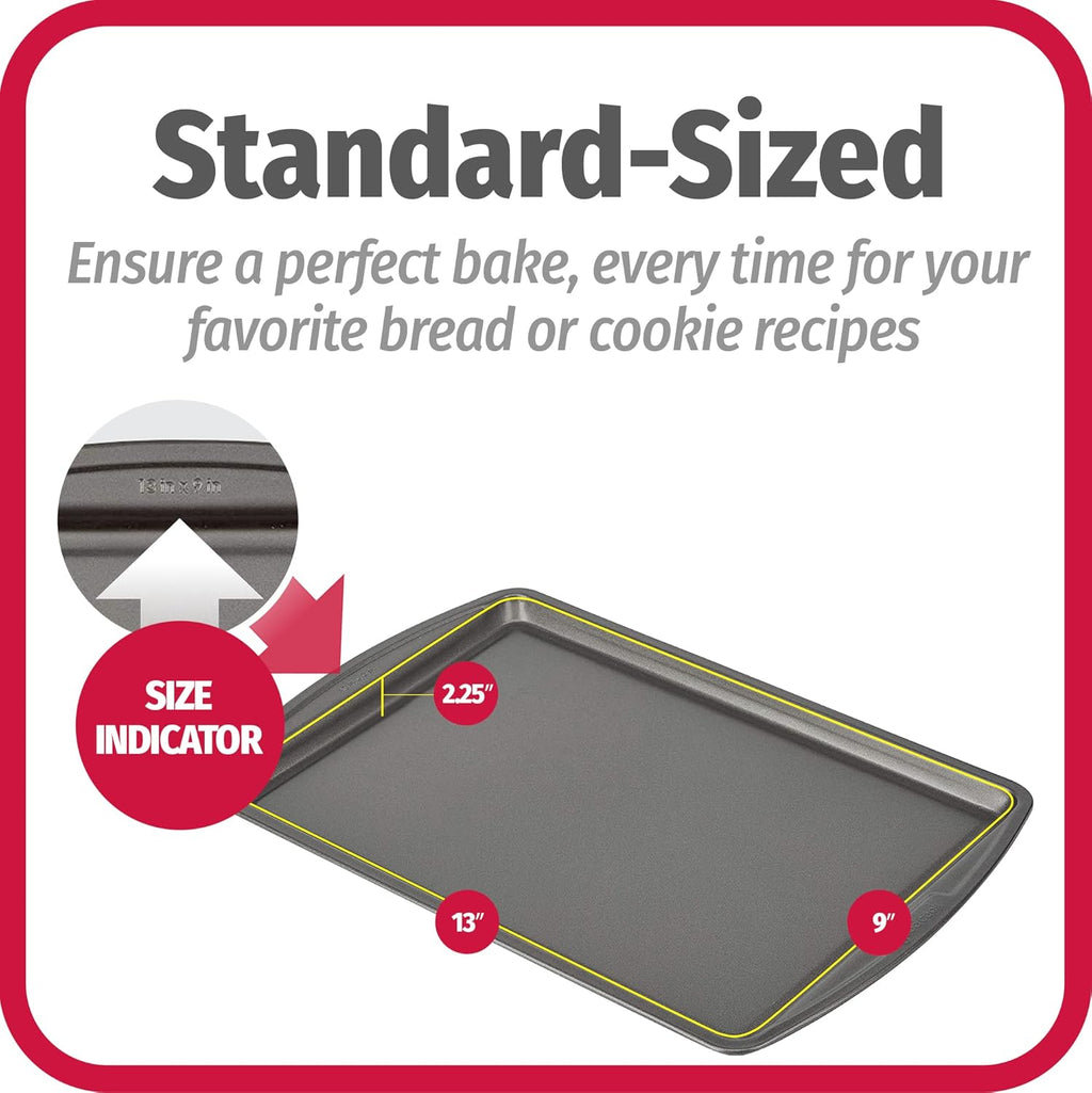 GoodCook Everyday Nonstick Carbon Steel 13‰۝ x 9‰۝ Baking Sheet Set, 3 Pack