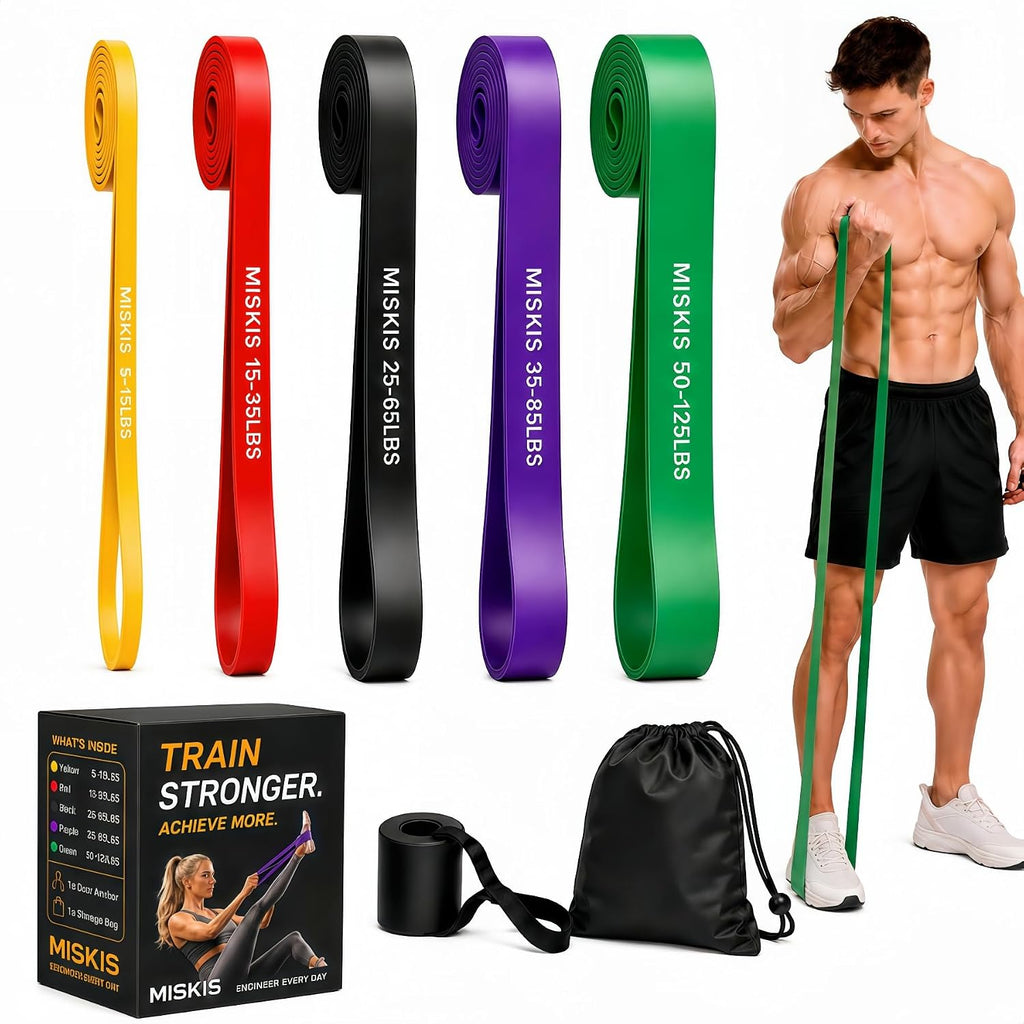 Resistance Bands for Working Out, 5-Level Pull Up Assistance Bands Set