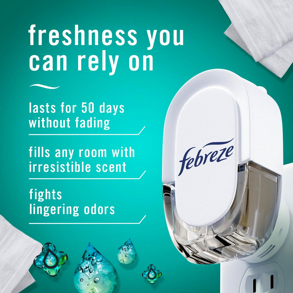 Febreze Plug-in Air Freshener, Odor-Fighting Scented Oil Refill, Air
