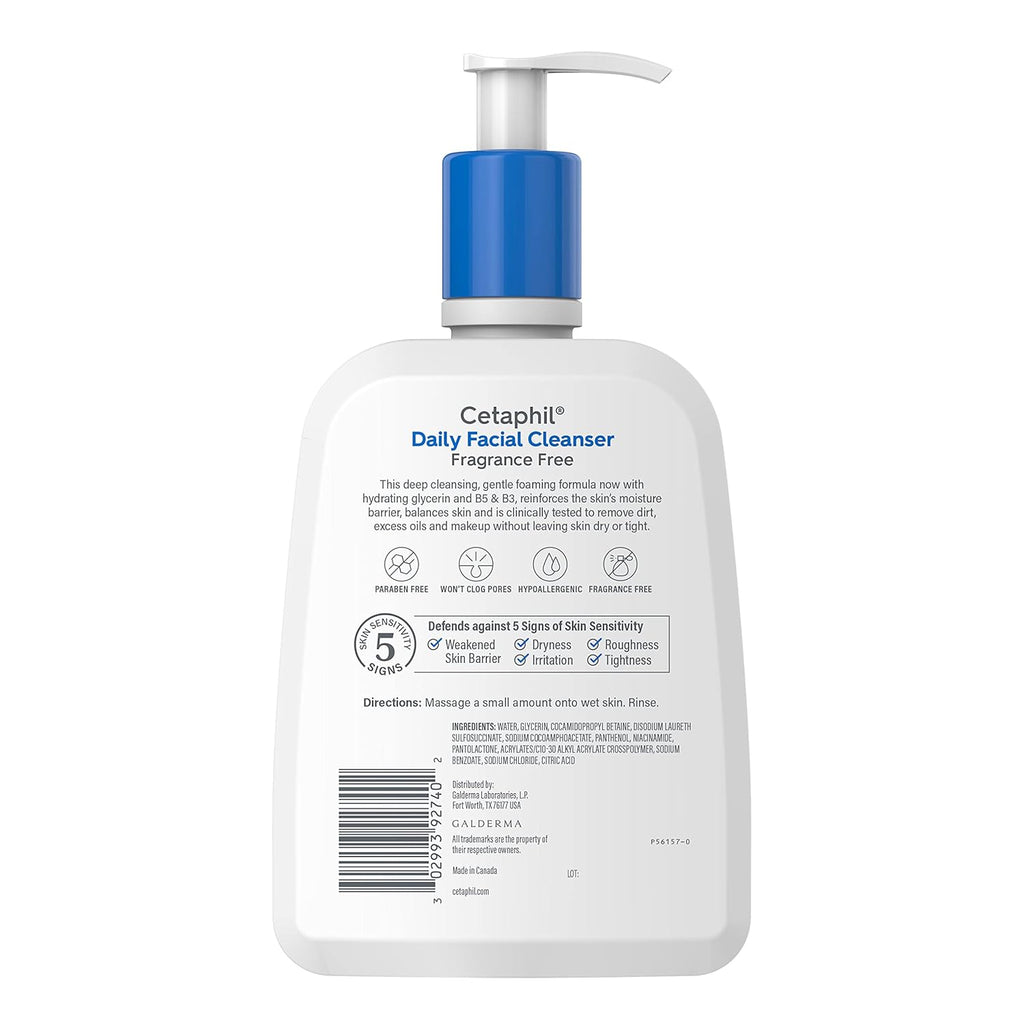 Cetaphil Face Wash, Daily Facial Cleanser for Sensitive, Combination to Oily