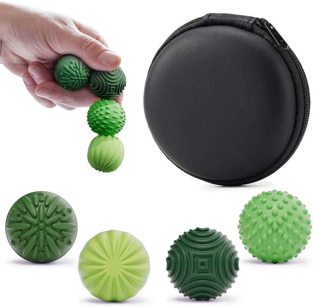 luckdoor Silicone Magnetic Balls Fidget Toys for Adults & Teens,4PCS Stress