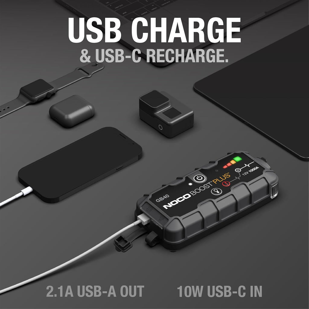 NOCO Boost GB40: 1000A UltraSafe Jump Starter ‰ÛÒ 12V Lithium Battery Booster