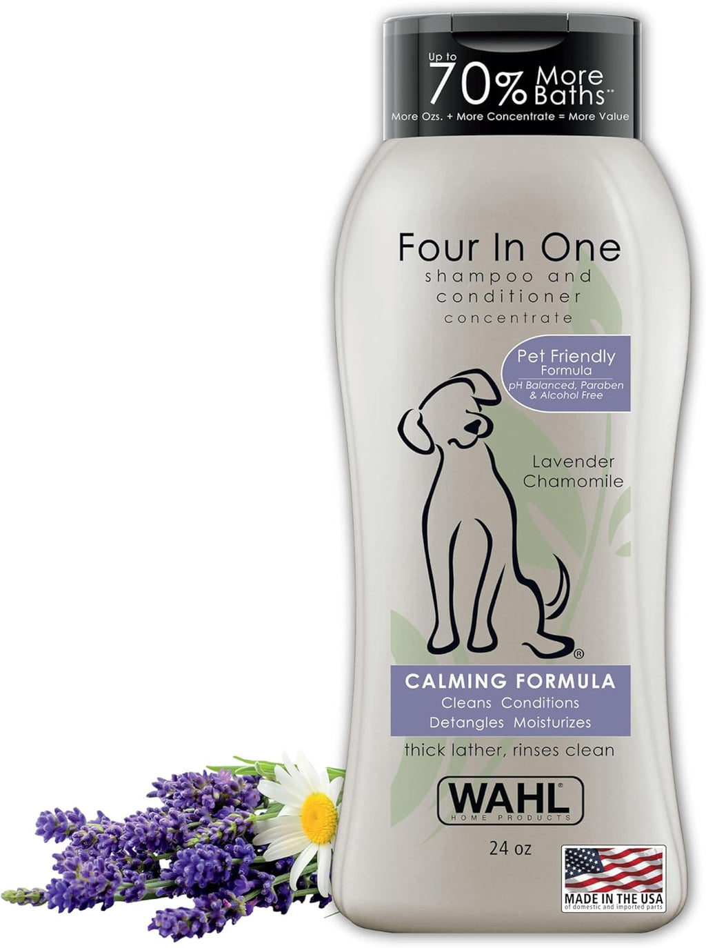 Wahl USA 4-in-1 Calming Dog Shampoo with Lavender Chamomile Scent ‰ÛÒ Cleans