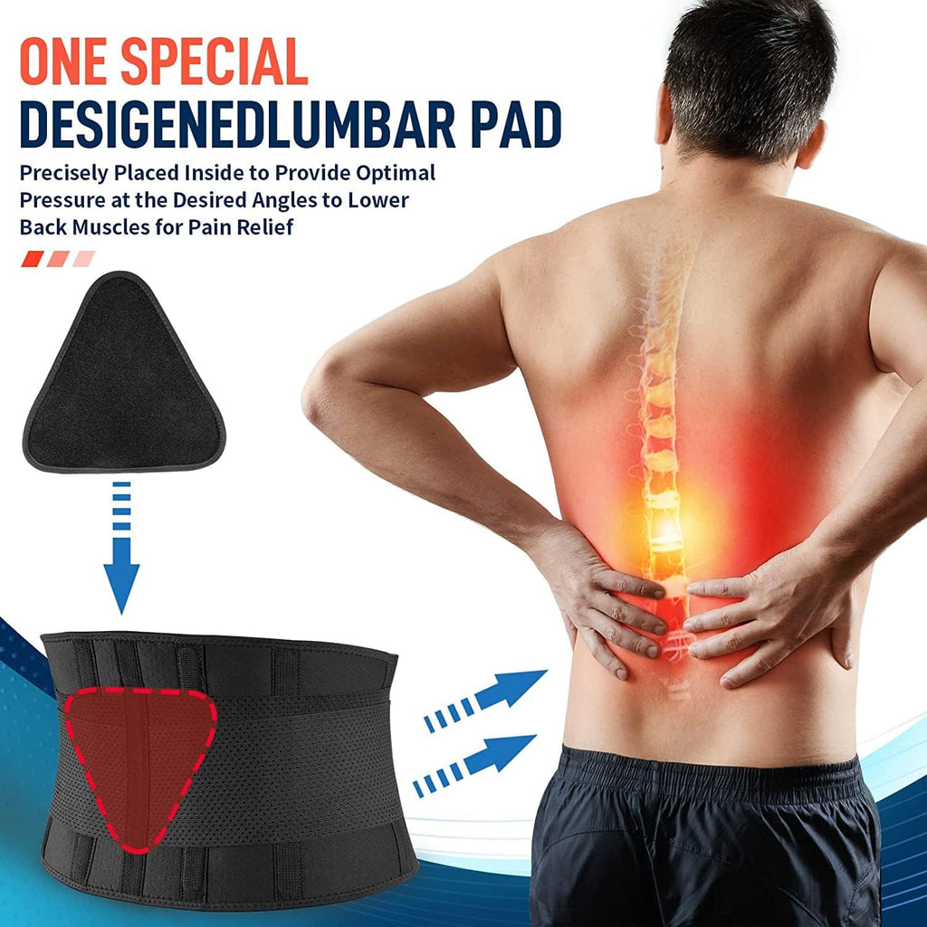 FEATOL Back Brace Support Belt-Lumbar Support Back Brace for Back Pain