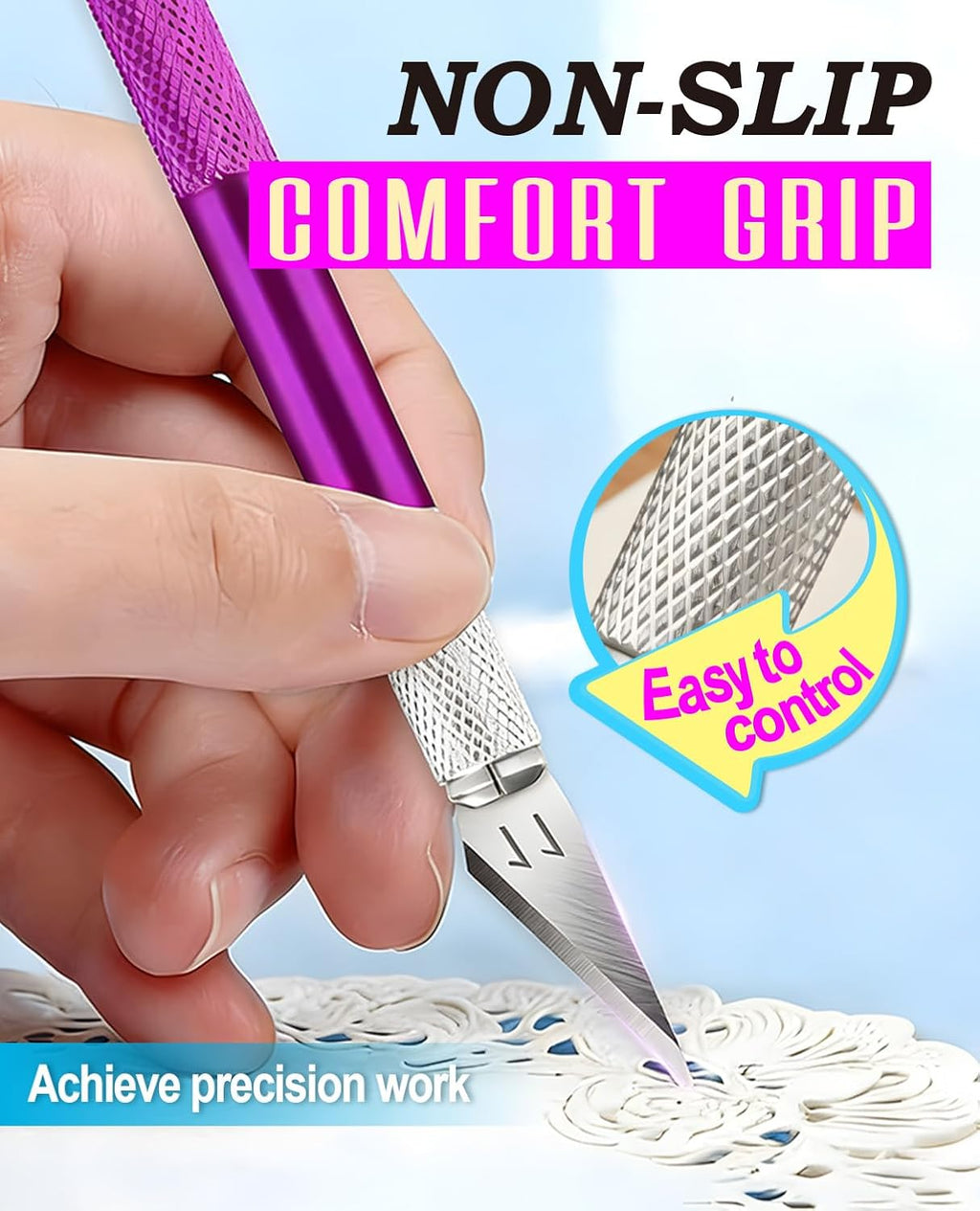 DIYSELF Craft Knife with 10 Extra #11 Blades, Precision Hobby Knife Set with