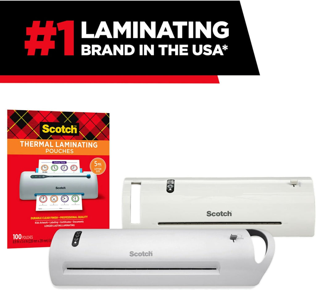 Scotch Thermal Laminating Pouches, 200 Count, Clear, 3 mil., Ideal Office or