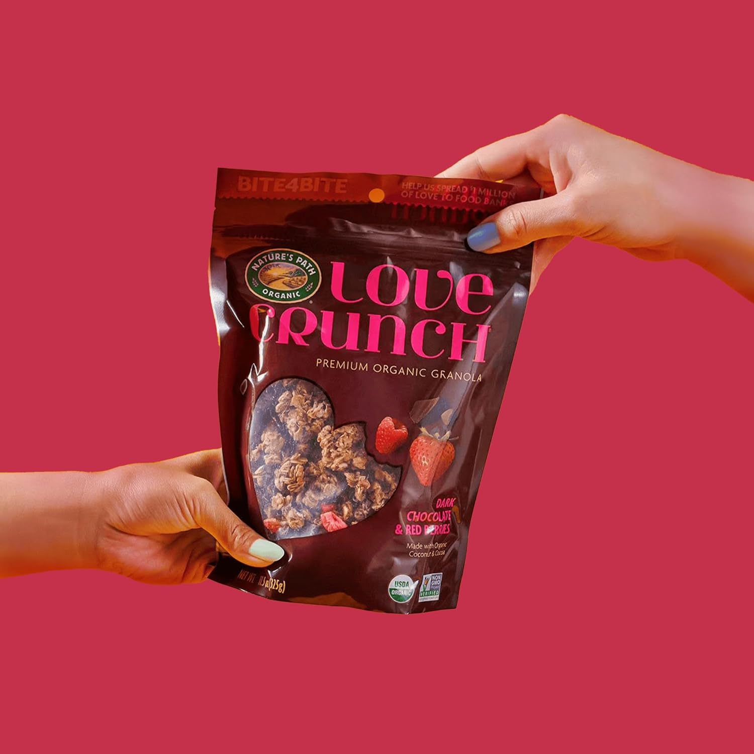 Love Crunch Organic Dark Chocolate & Red Berries Granola, 11.5 oz (Pack of