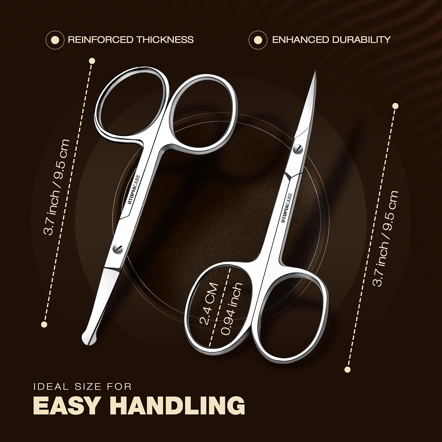 Utopia Care Eyebrow Scissors, Professional Stainless Steel Small Shears for