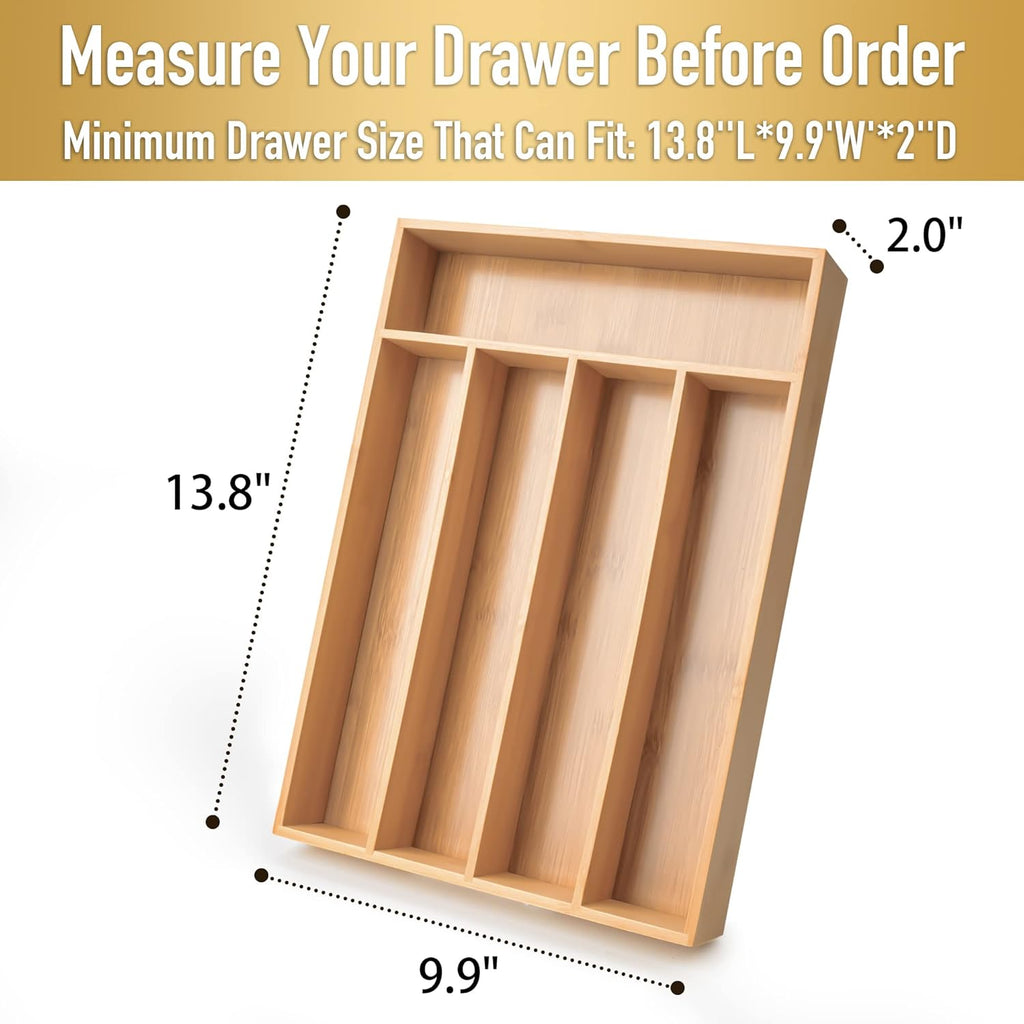 Besilord Silverware Organizer Kitchen Drawer Organizer Utensil Organizer
