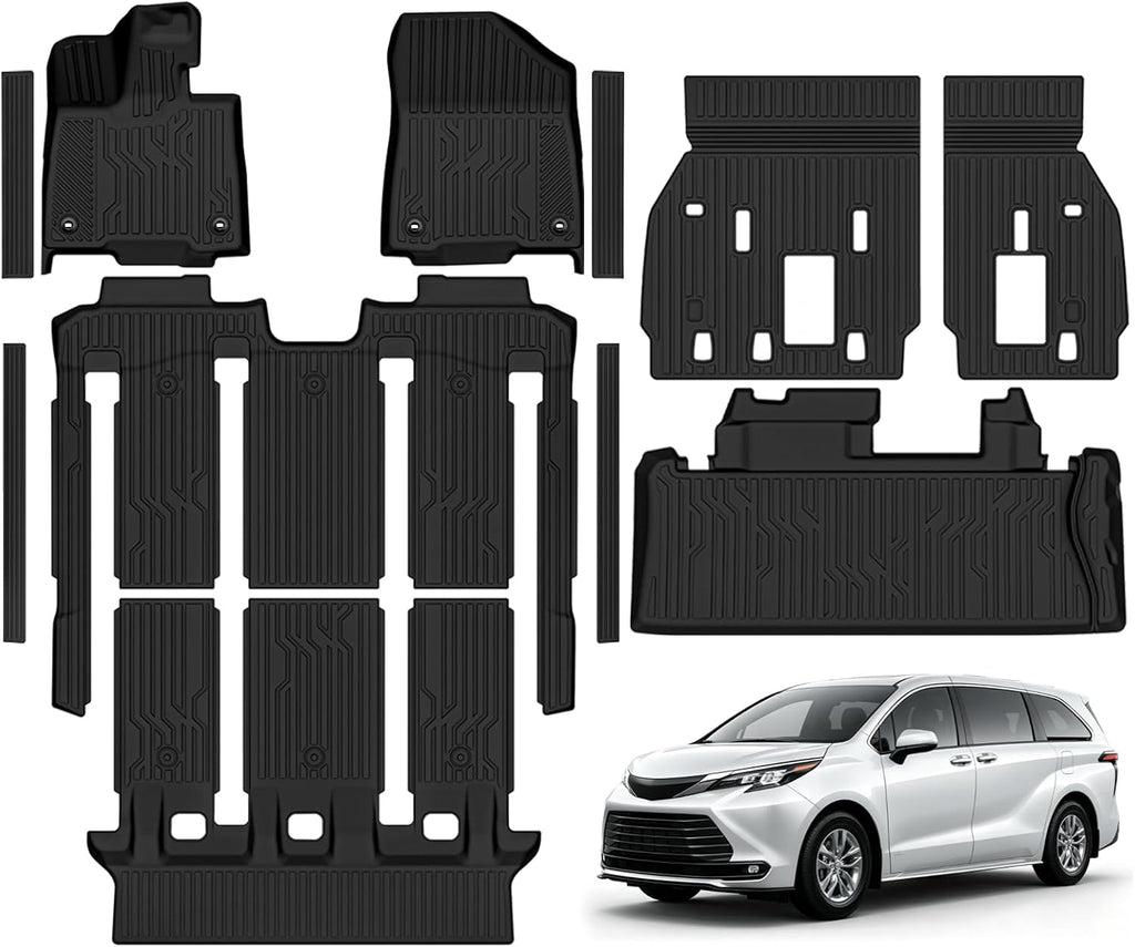 Floor Mats for 2021-2026 Toyota Sienna 7 Seats/Captain Seat